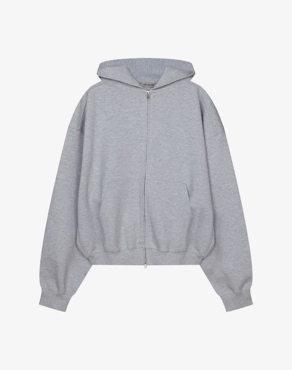 Border Full Zip Sweat Jacket [Melange Grey]
