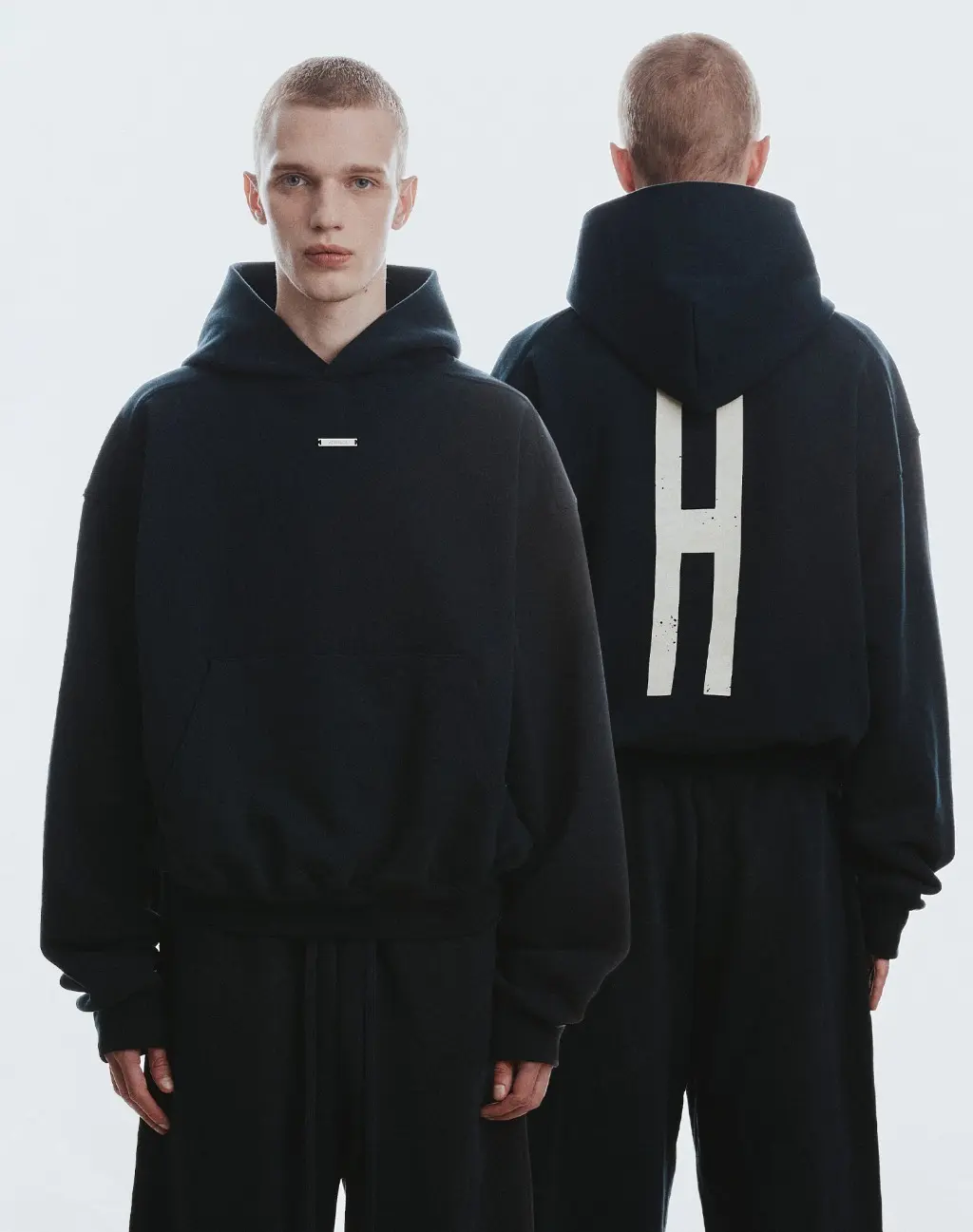 Steel Logo Cover Hoodie [Navy]