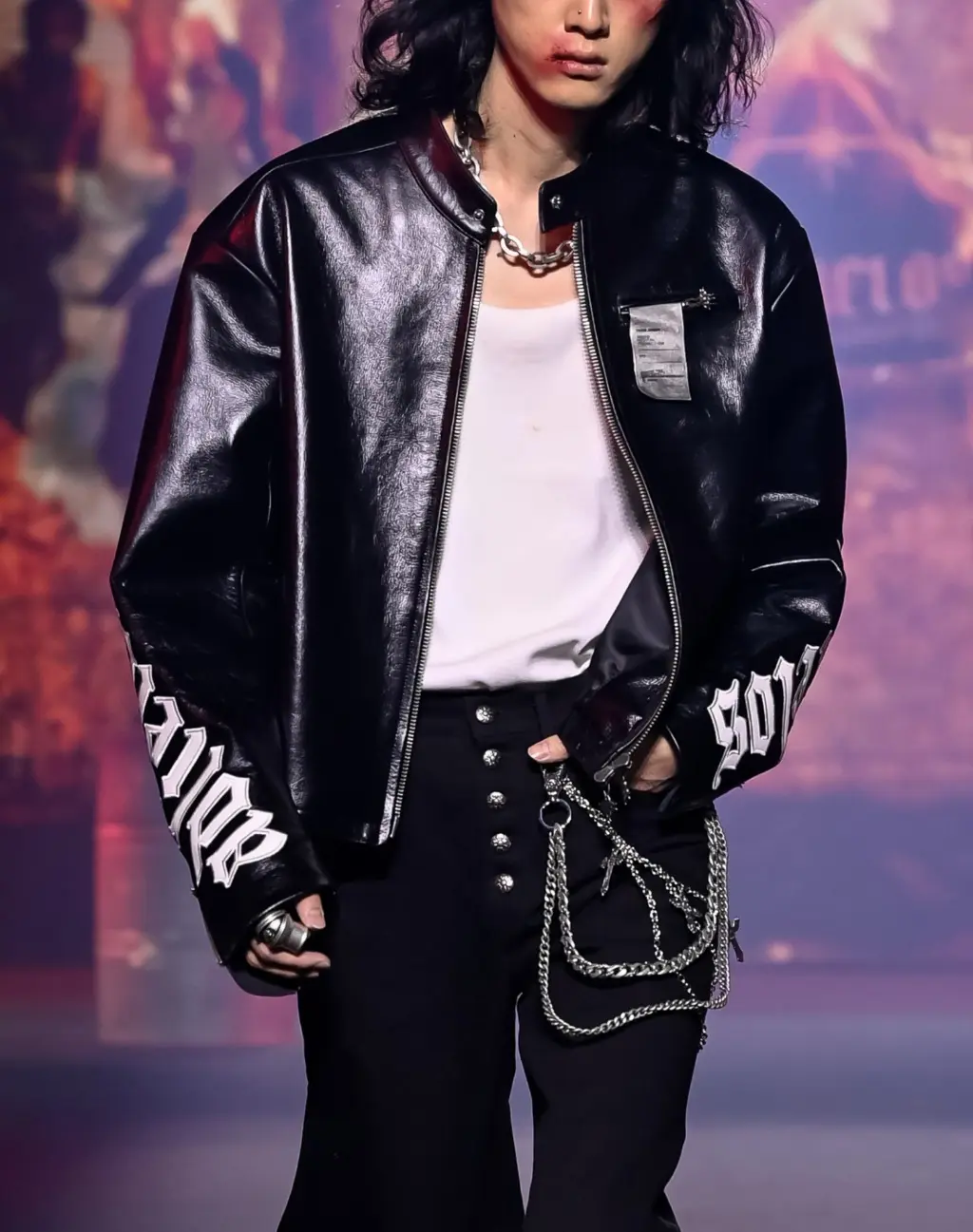 Heliantus Black Racing Leather Jacket