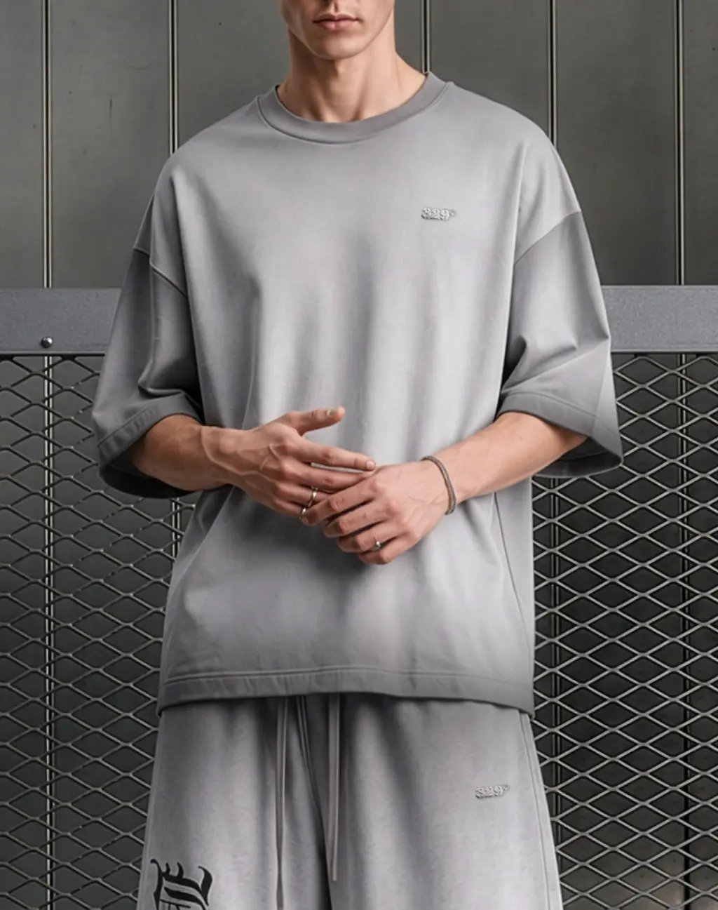 Rugged Sweat Short Sleeve T-Shirt [Melange Grey]