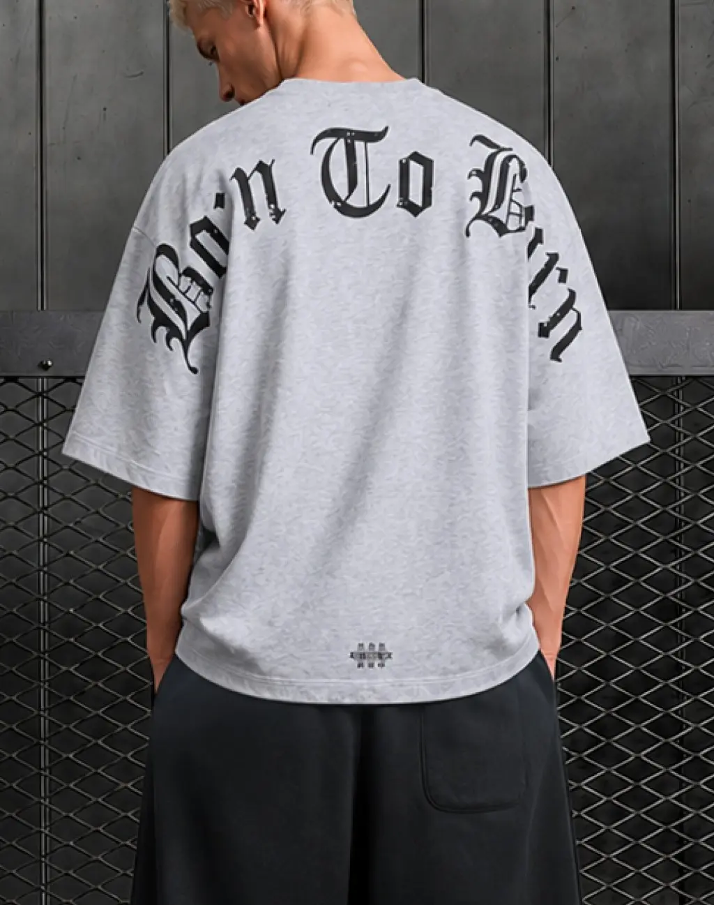 Half Moon Sweat Short Sleeve T-Shirt [Melange Grey]