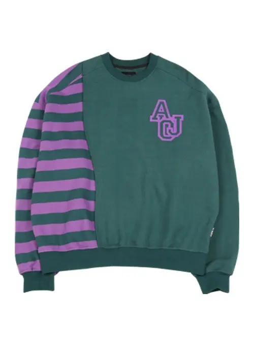 Twofold Stripe Sweatshirt [Green]