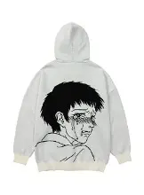 Crying Boy Cotton Knit Hoodie [IVORY]