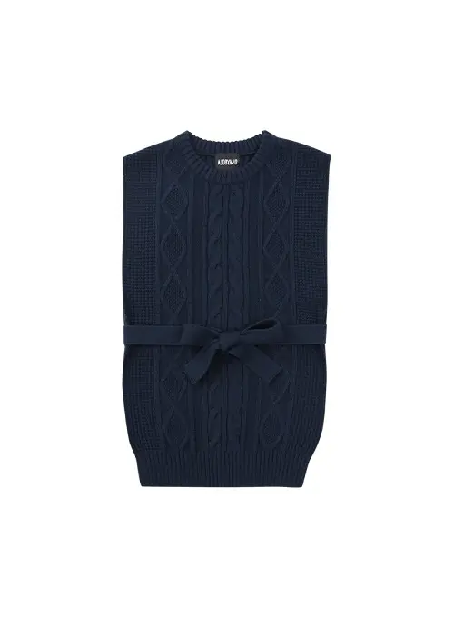 Strap Knit Vest [NAVY] — vue 1