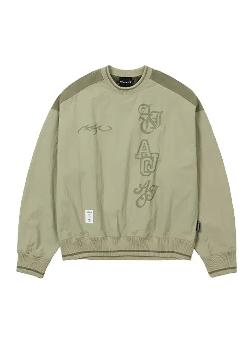 [PBA] Total Logo Nylon Sweatshirt [BEIGE]