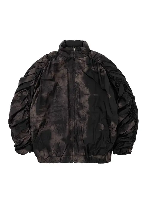 Tie-Dye Pleats Jacket [BLACK]