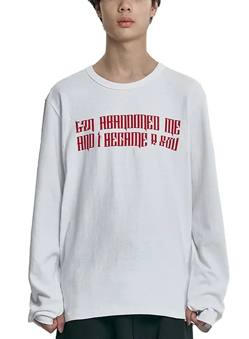 The Contorted Excuse Long Sleeves T-Shirt [WHITE]