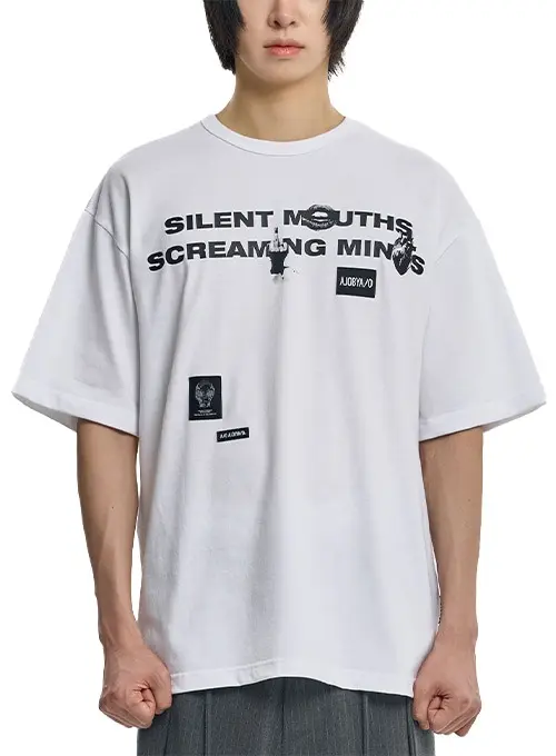 SMSM Slogan T-Shirt [WHITE]