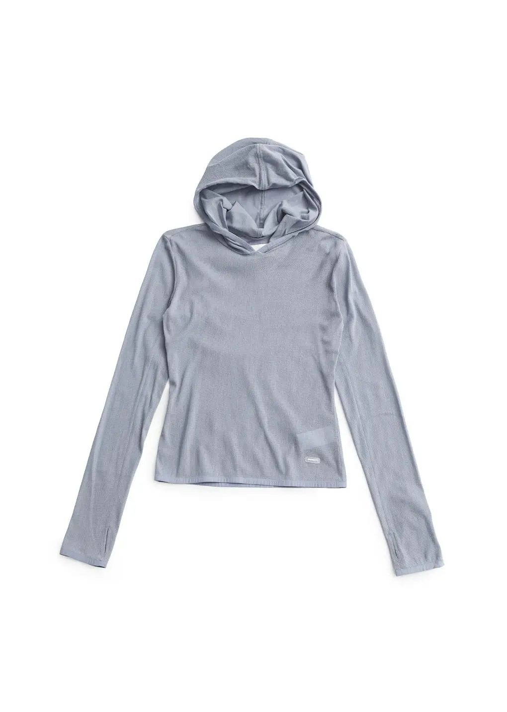 mesh hooded top, blue