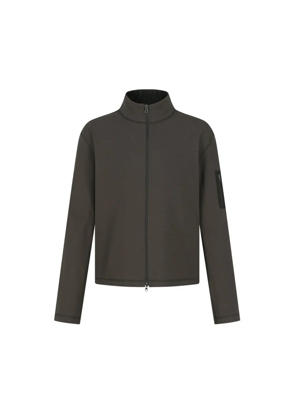 Pocket Zip Up Jumper, Brown