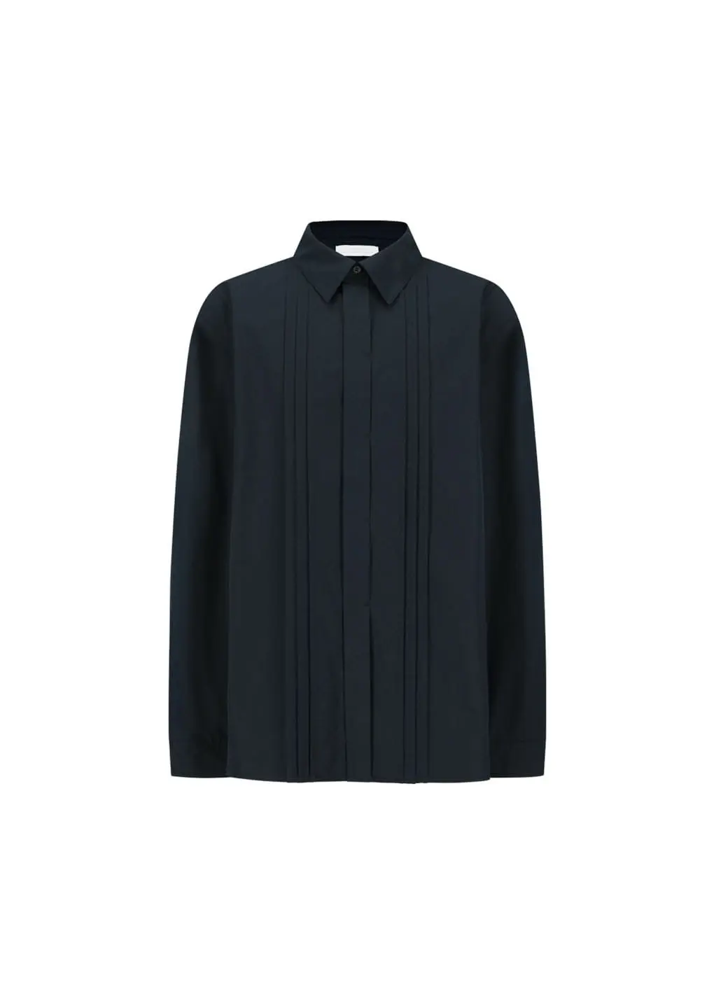 Pleated Shirt, Navy