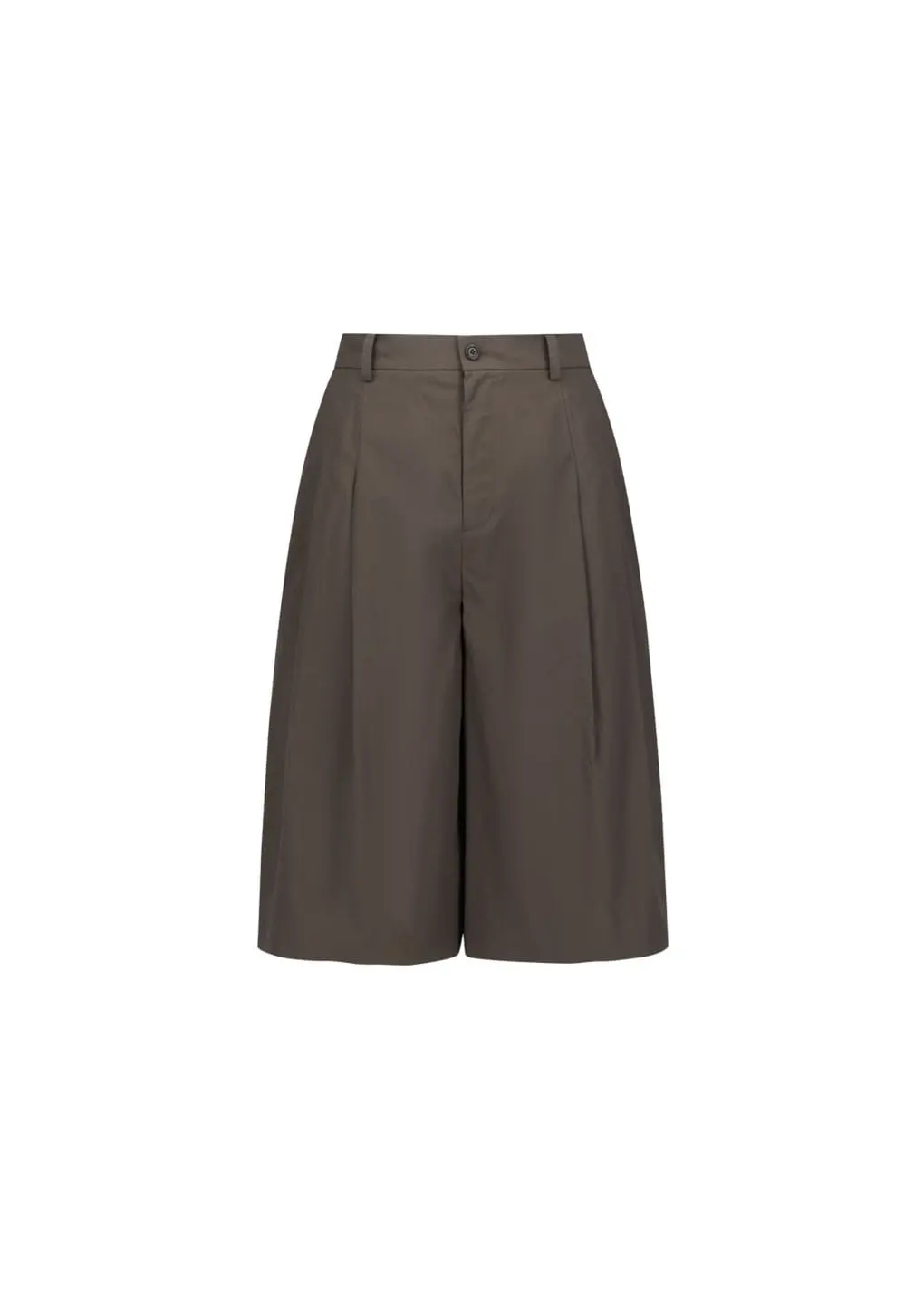 Wide Bermuda Pants, Brown
