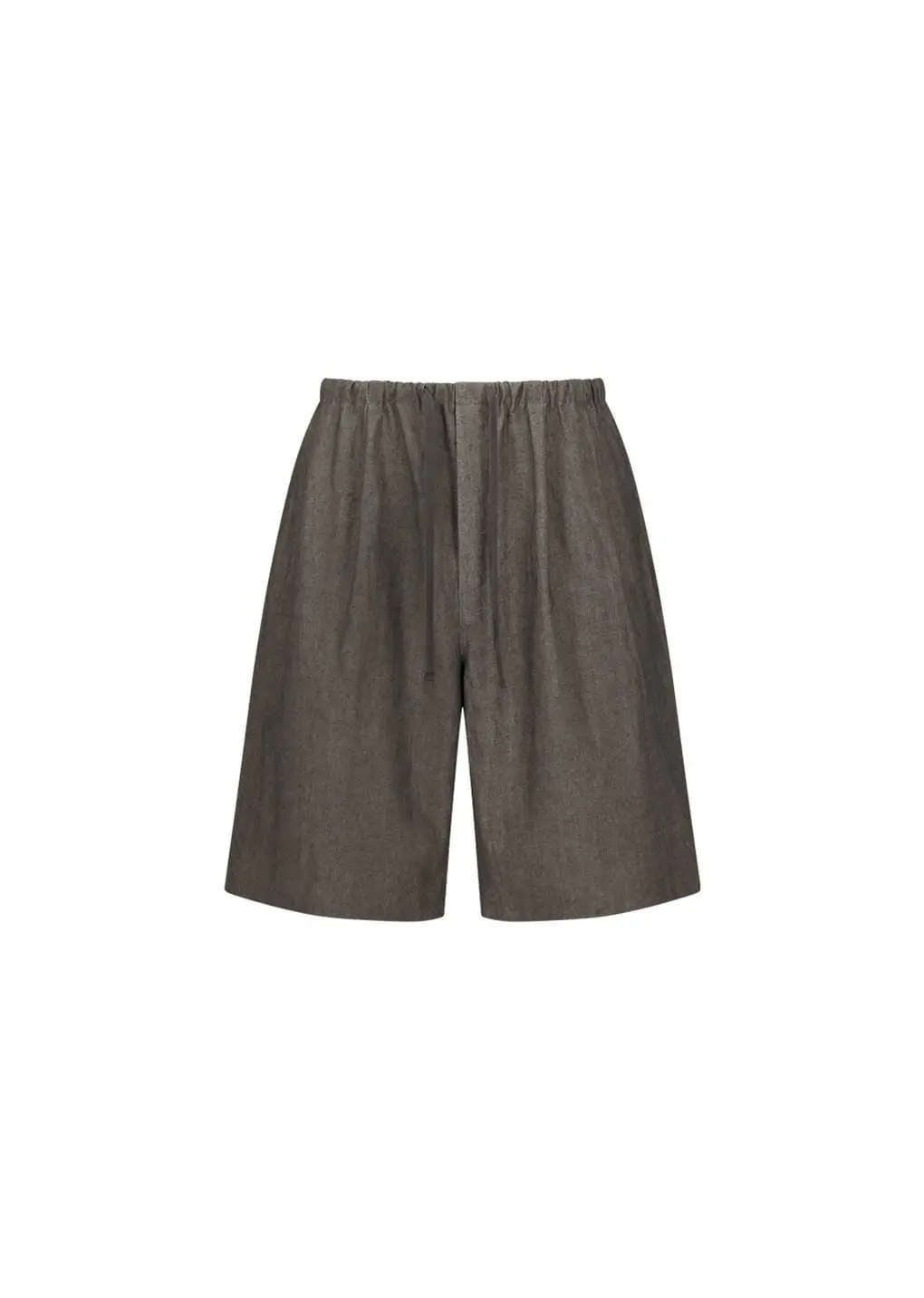 Linen Drawstring Shorts, Brown
