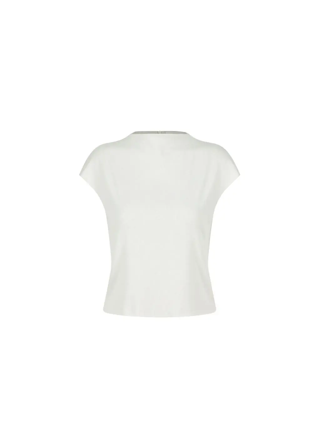 Jersey Mock Neck Top, Ivory
