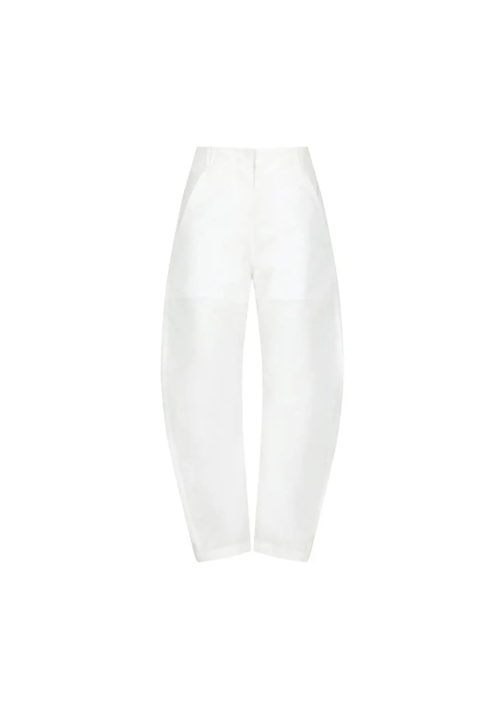 Curved Pants, White