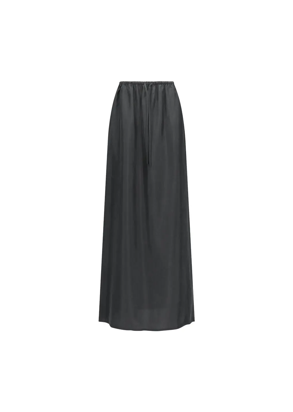 Cupro banding skirt, Charcoal