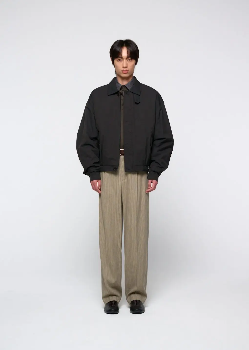 Padded cotton nylon jumper, Black
