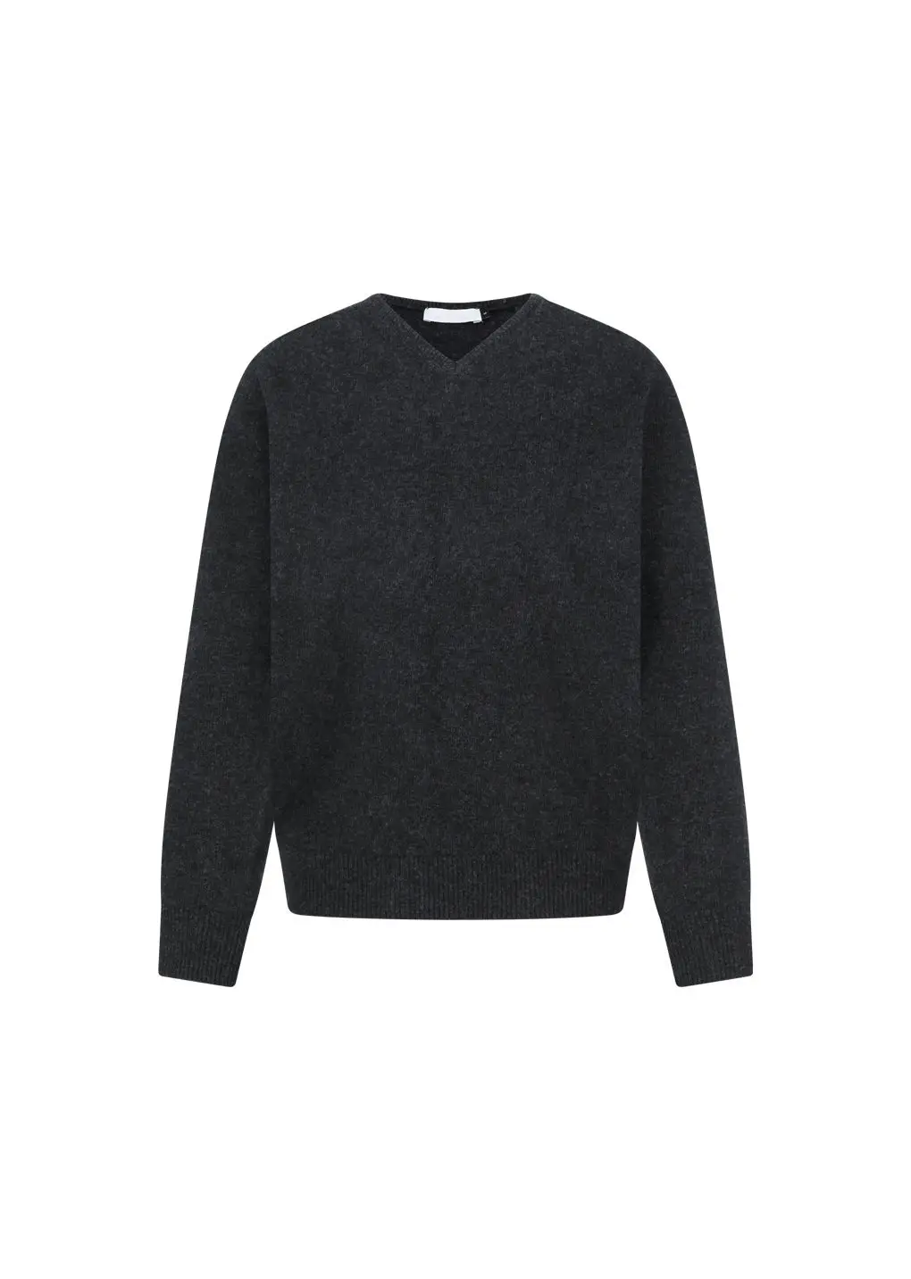 Racoon v-neck knit, Charcoal