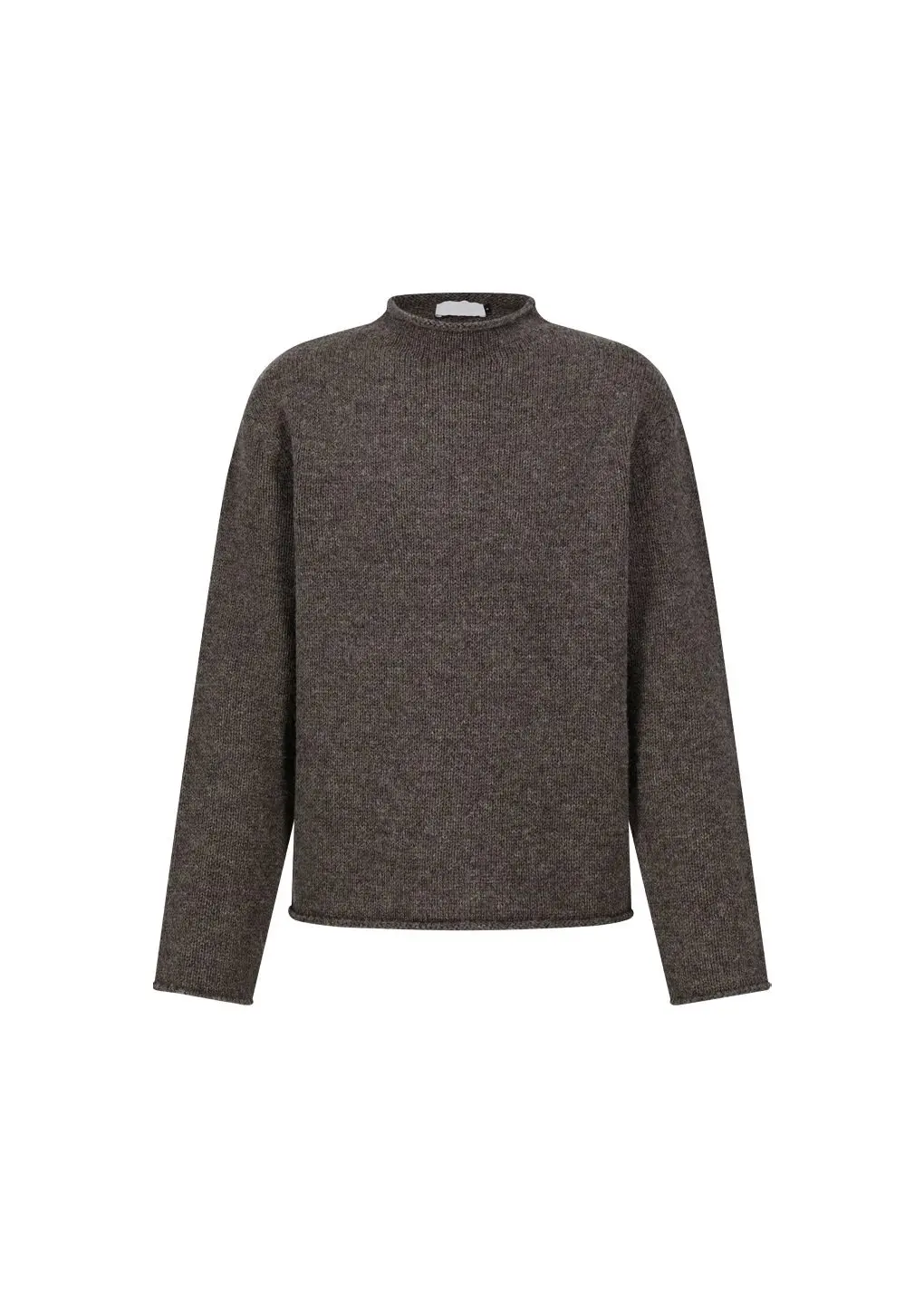 Shetland wool rollneck sweater, Brown