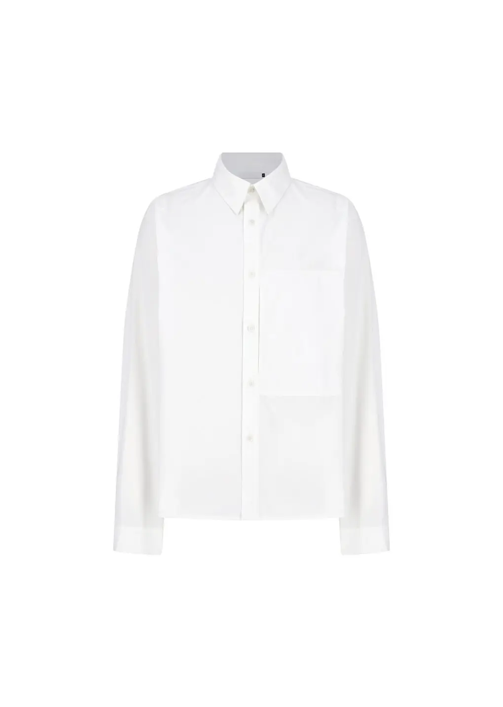 Cotton silk pocket shirt, Ivory