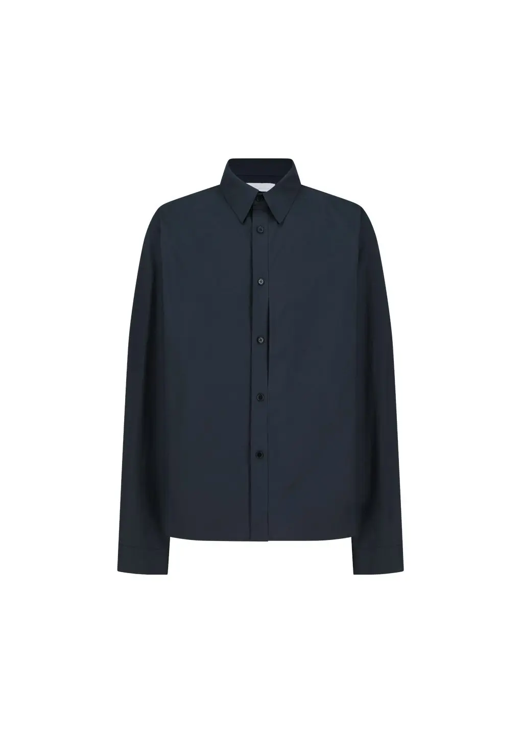 Cotton silk pocket shirt, Navy
