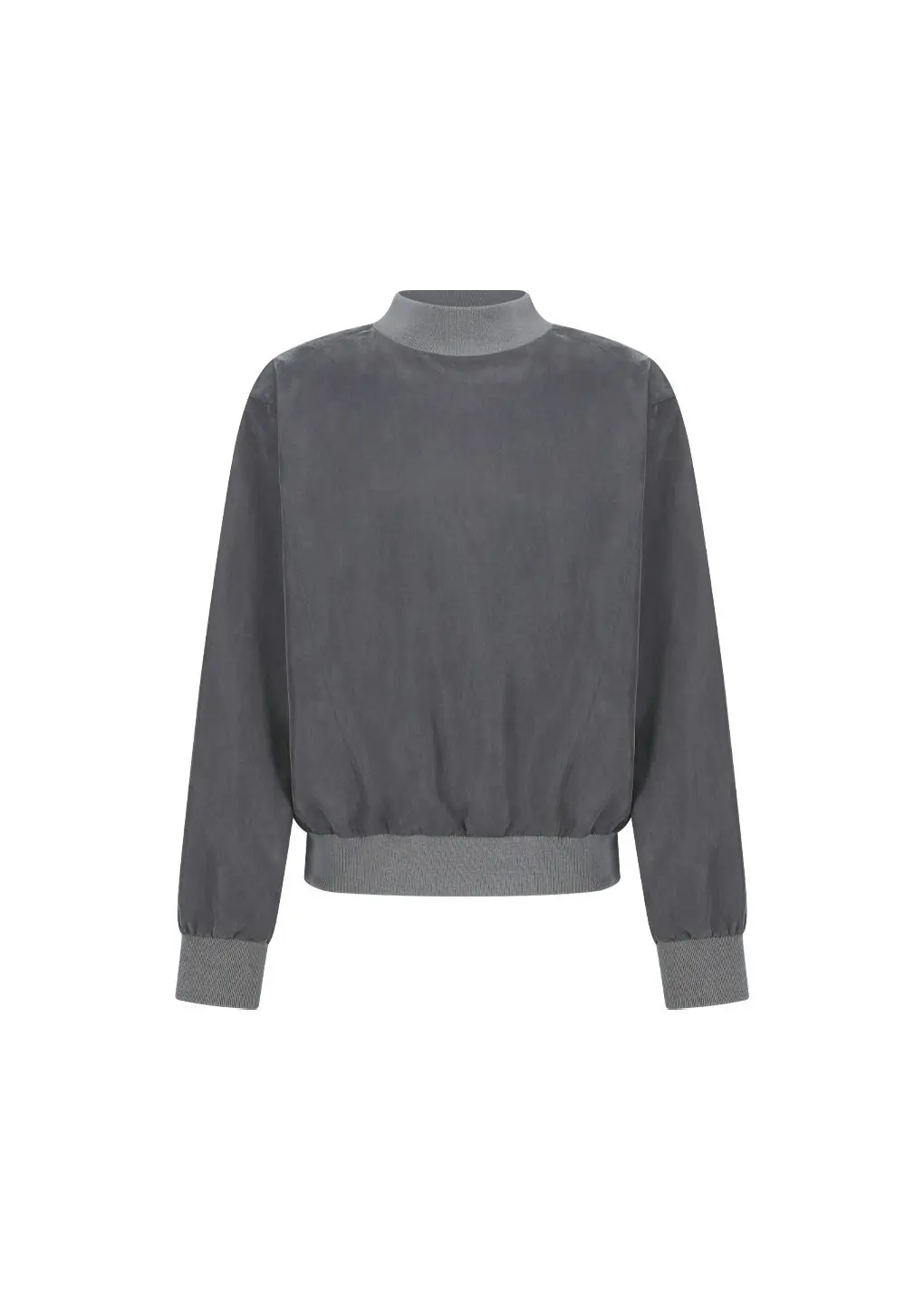 Cupro ribbed pullover, Grey