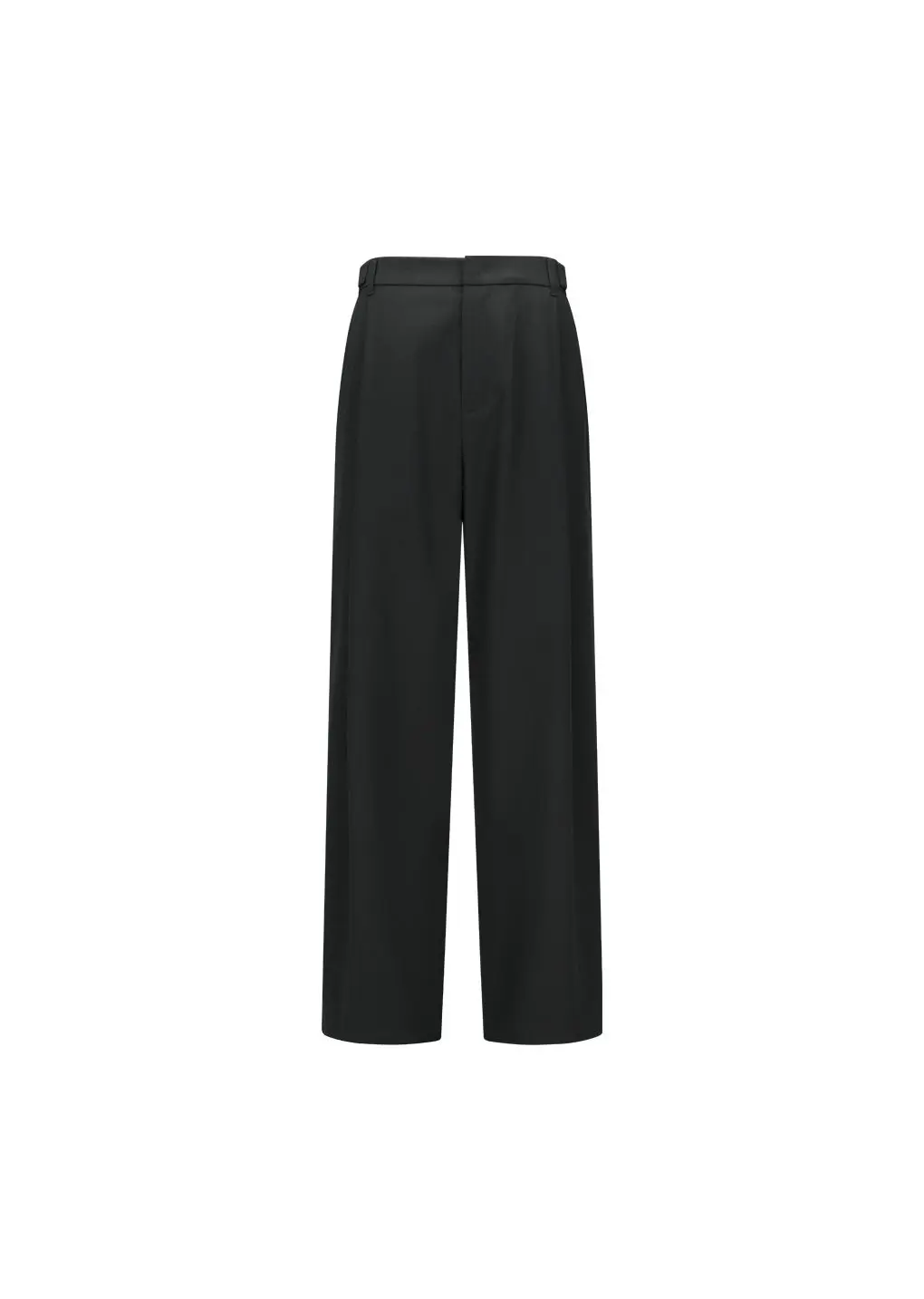 Wool banding pants, Black