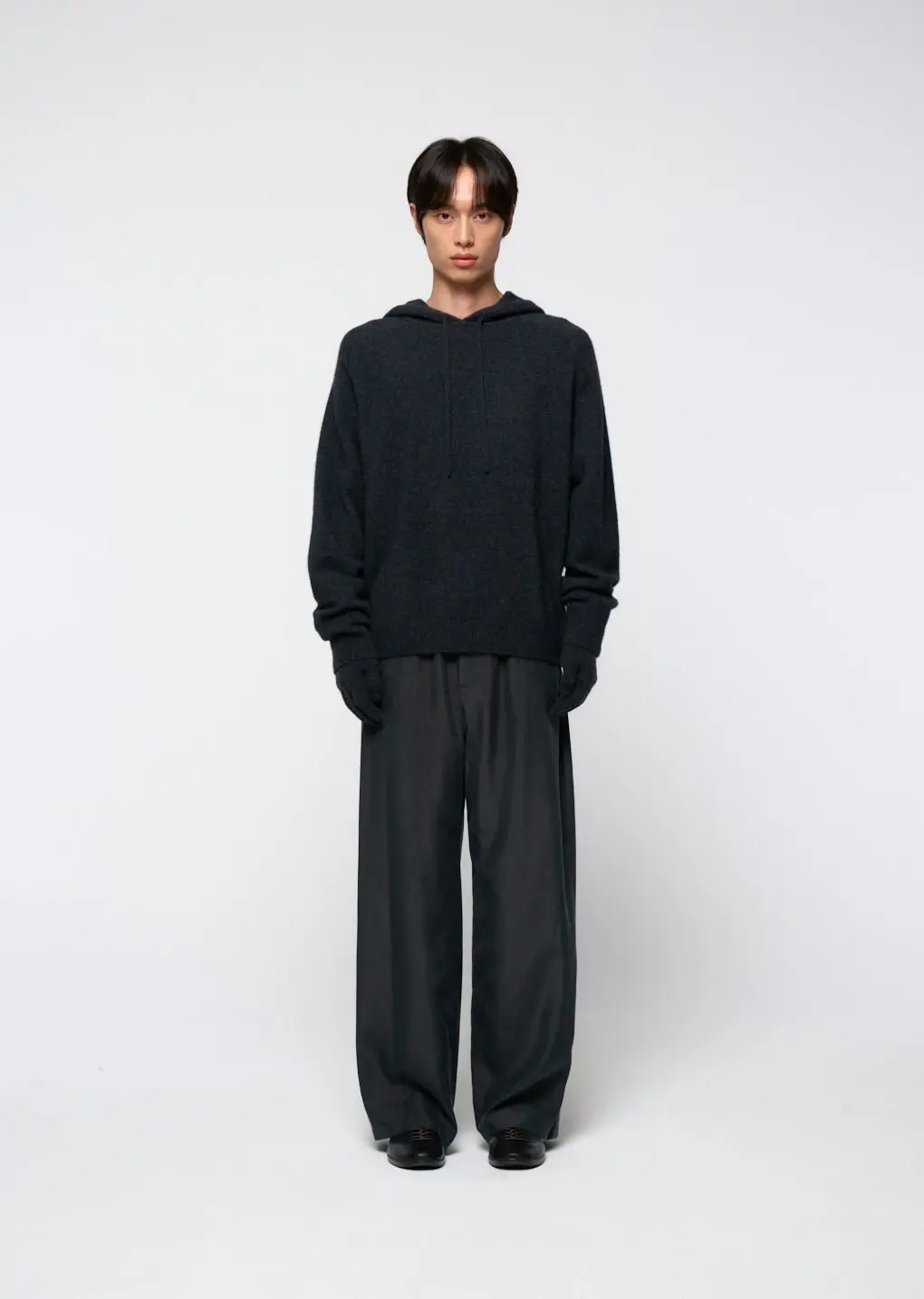 Cupro banding pants, Charcoal