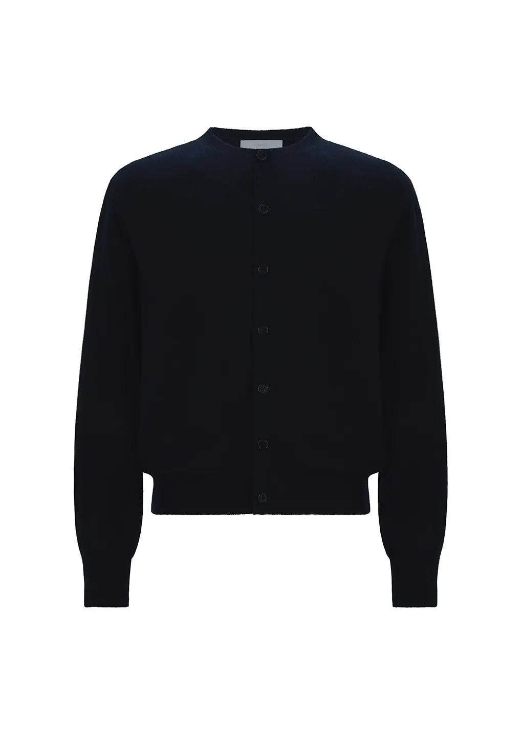 Men's Cashmere Crewneck Cardigan, Navy