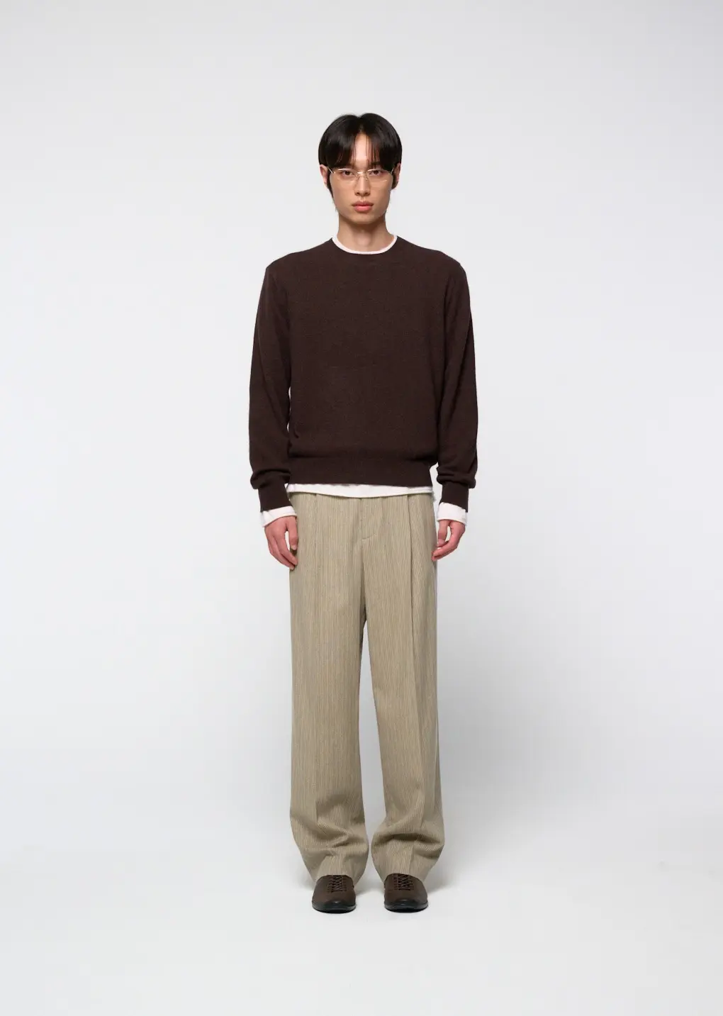Cashmere Crewneck Knit, Brown