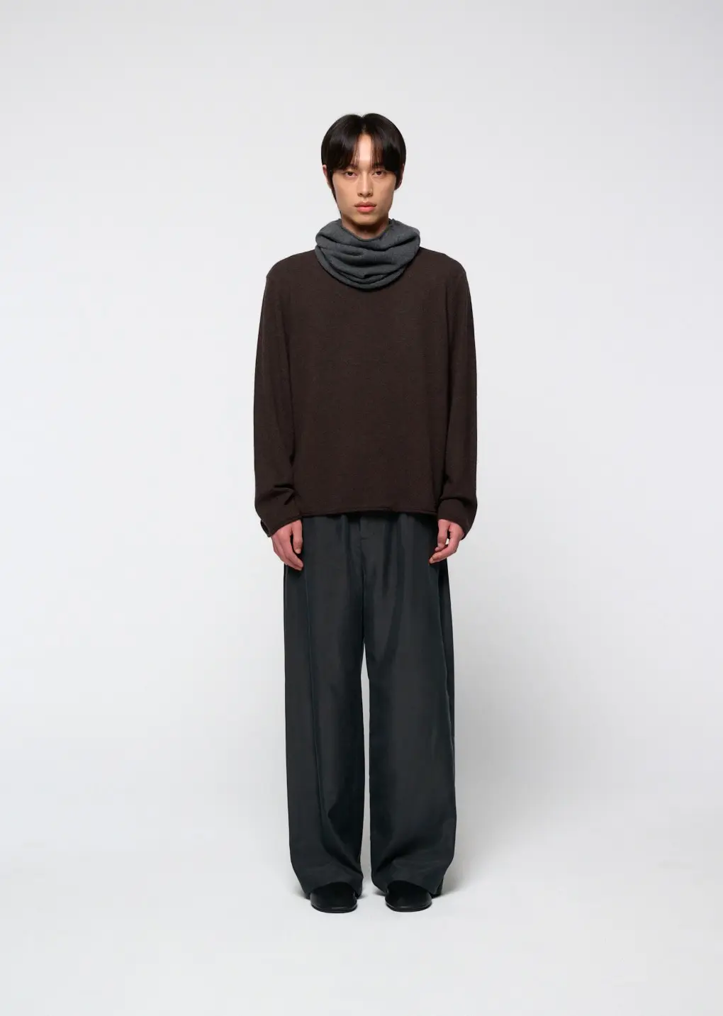 Cashmere Easy Crewneck Knit, Brown