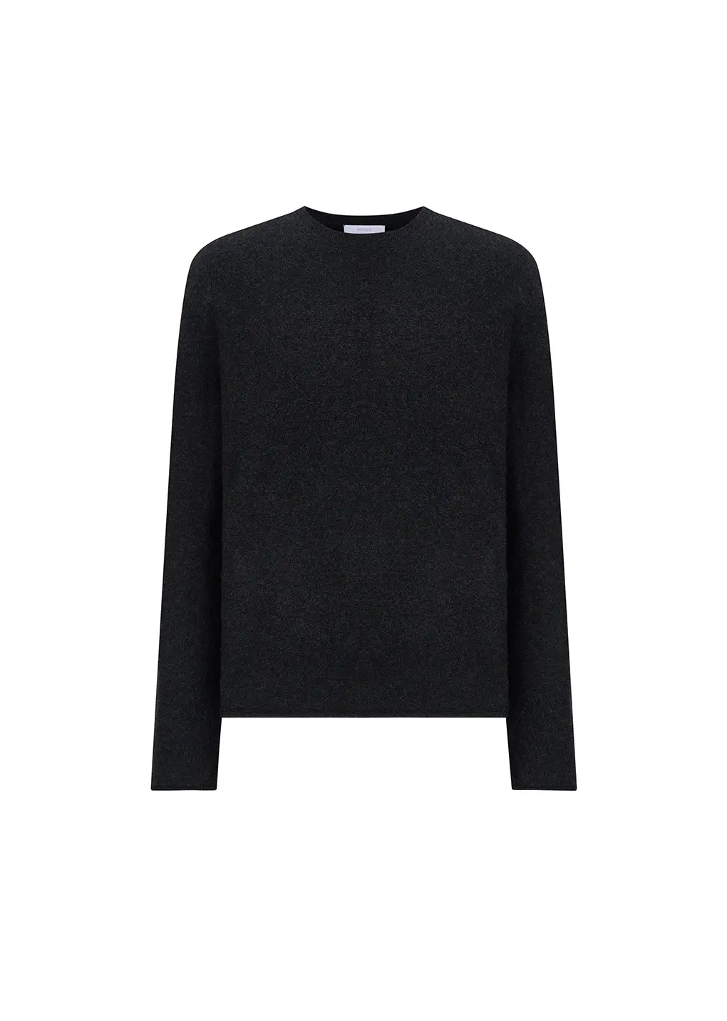Cashmere Easy Crewneck Knit, Charcoal