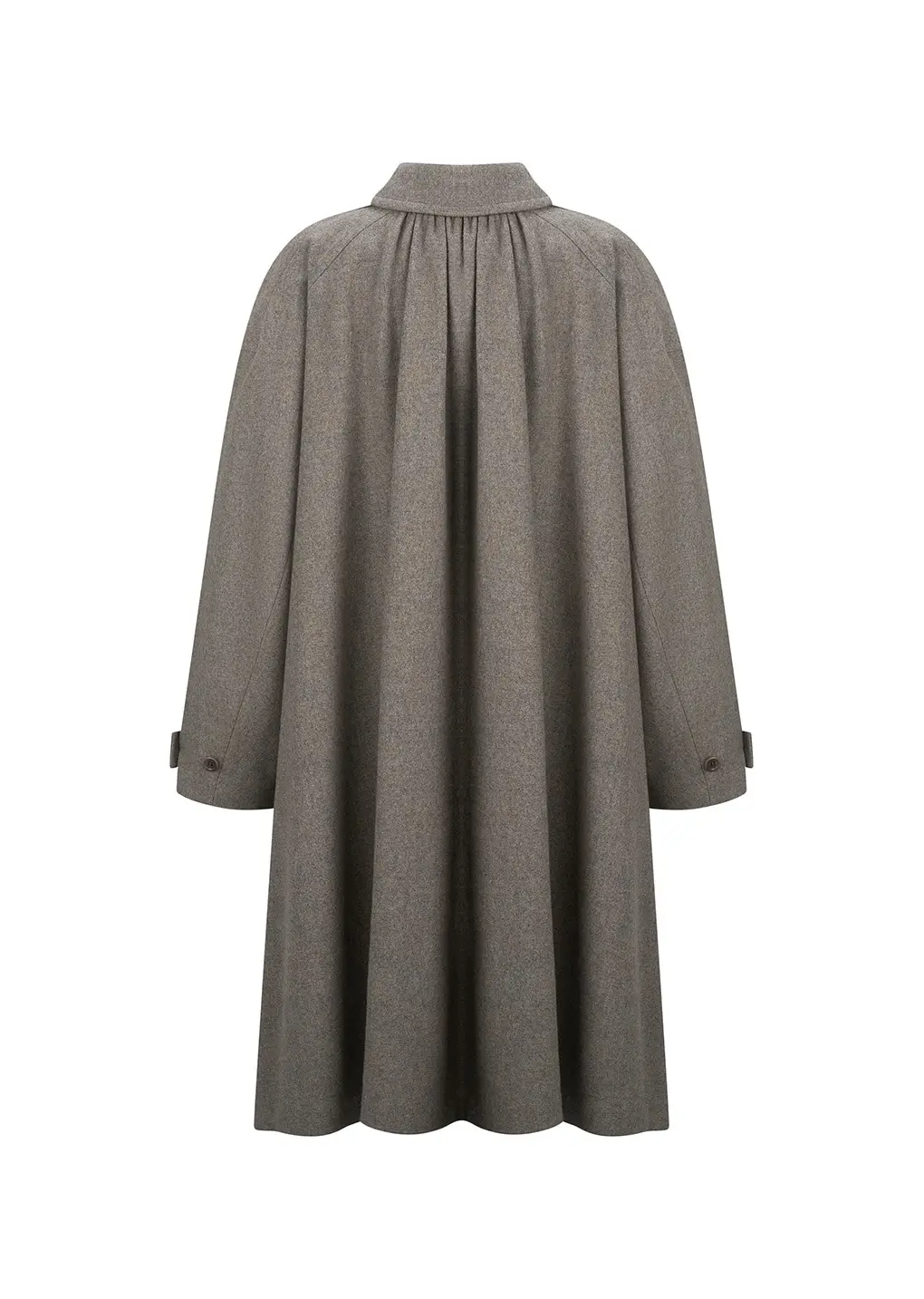 Shirring Coat, Grey Blue