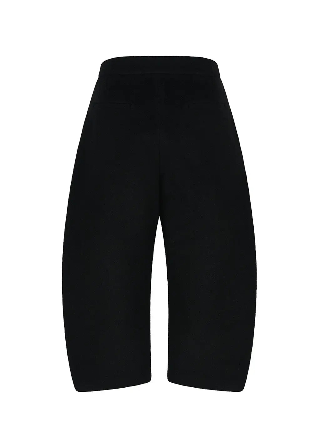 Curved Culotte Pants, Black