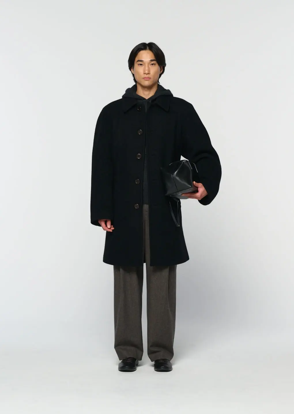 Men's Raglan Coat, Black