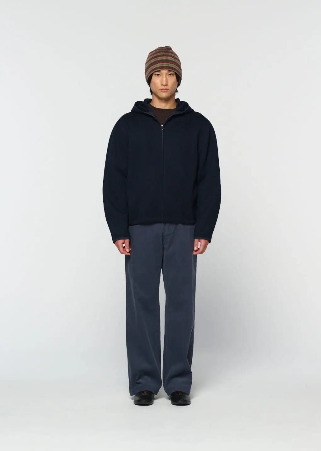 Corduroy Straight Pants, Blue