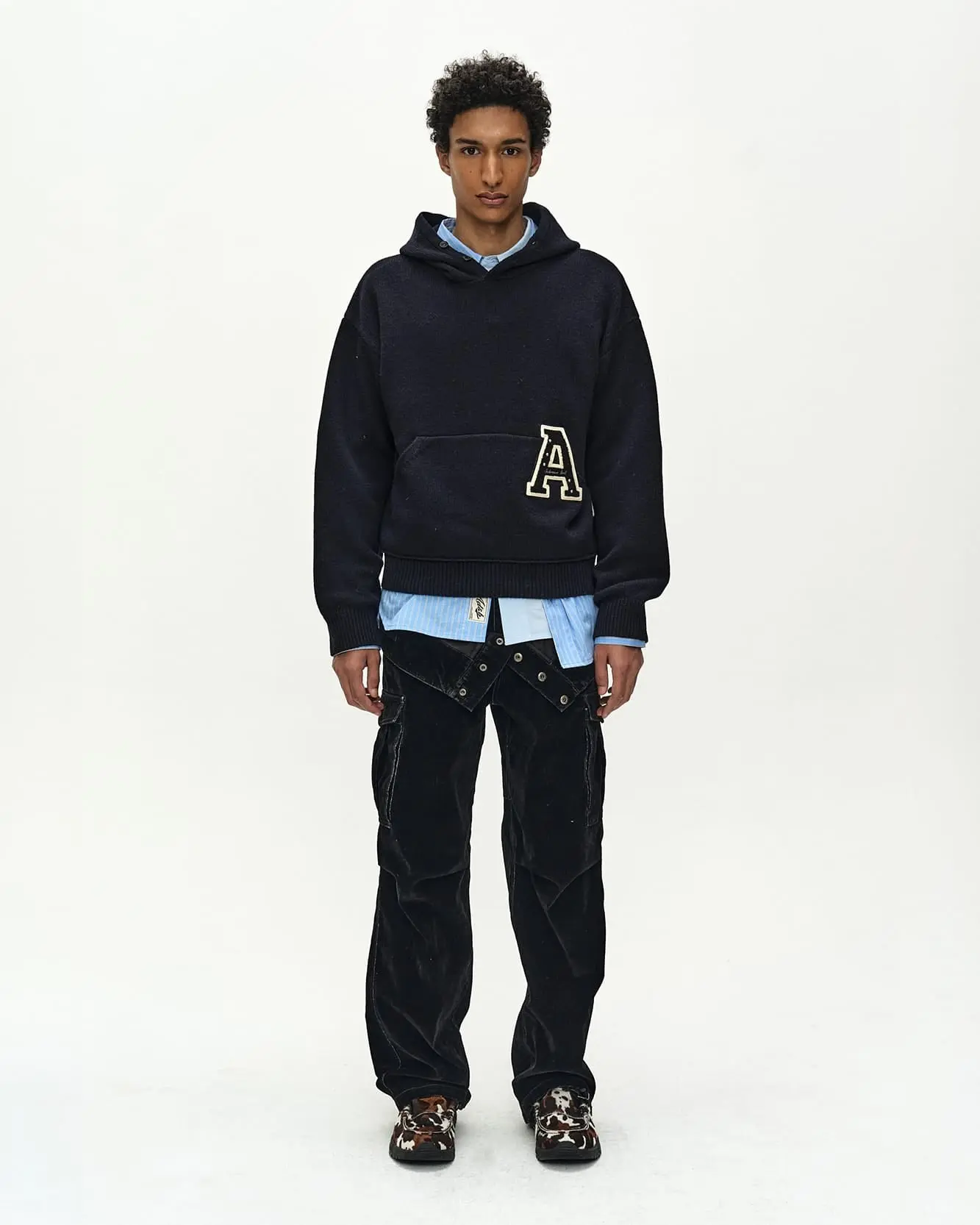 Varsity Patch Hoodie (Dark Navy)