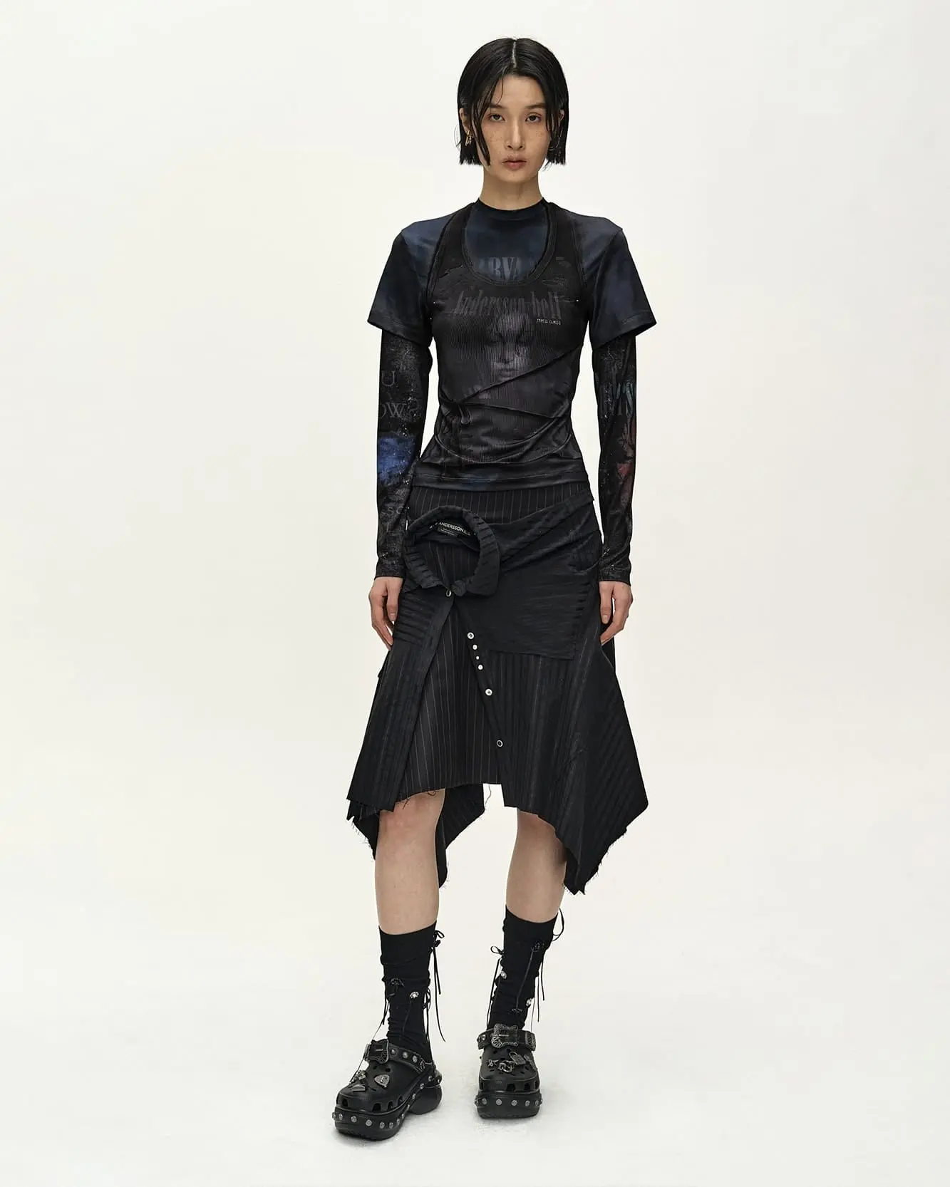 Rock Archive Layered T-Shirt (Black)