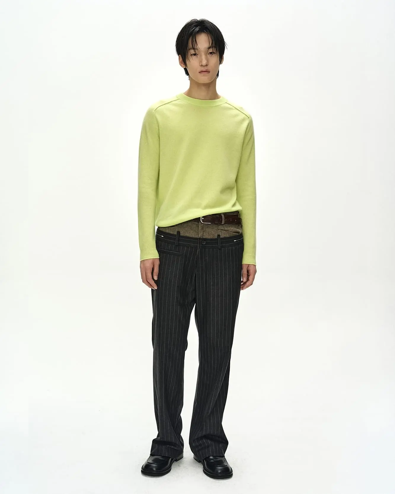 Shane Cashmere Crew-Neck Sweater (Lemon)