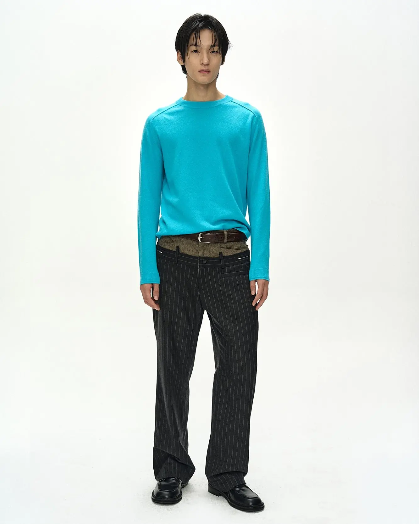Shane Cashmere Crew-Neck Sweater (Blue)