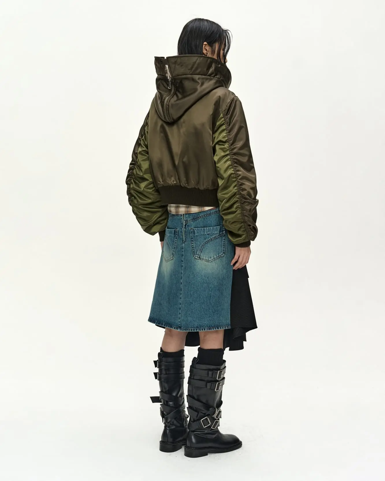 Flare Collar MA-1 Parka (Khaki Brown)