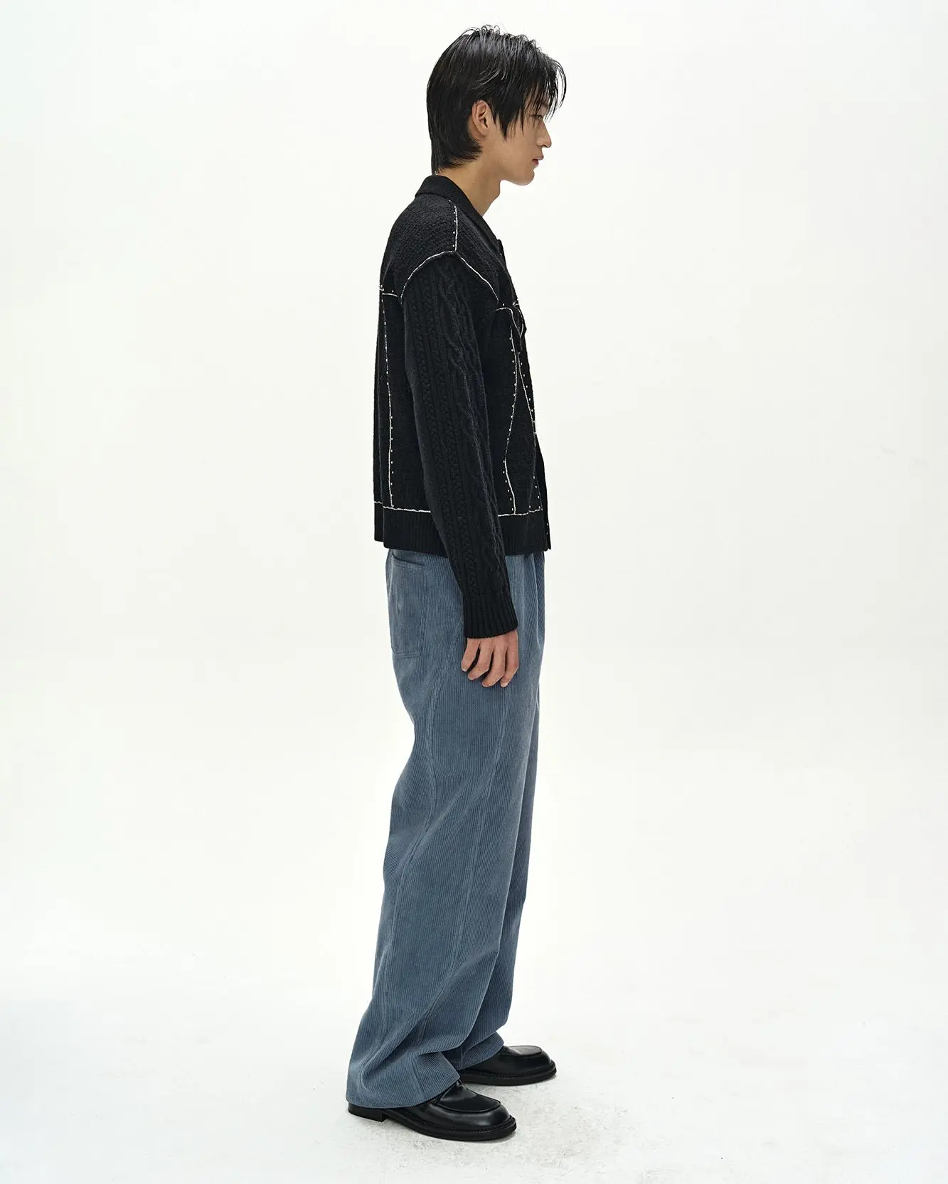 Camelon Trucker Cardigan (Black)
