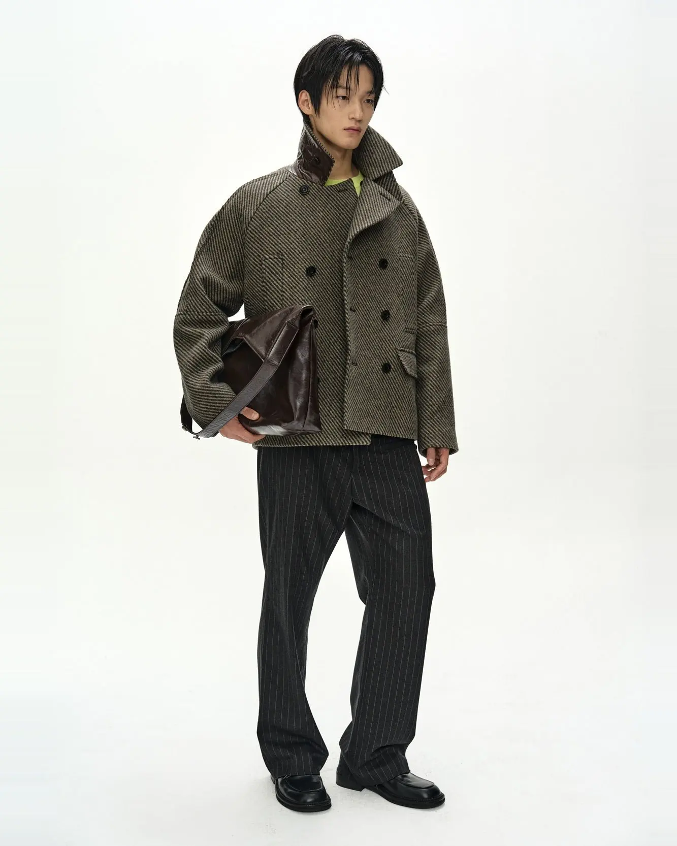 Brighton Wool Pea Coat (Brown)