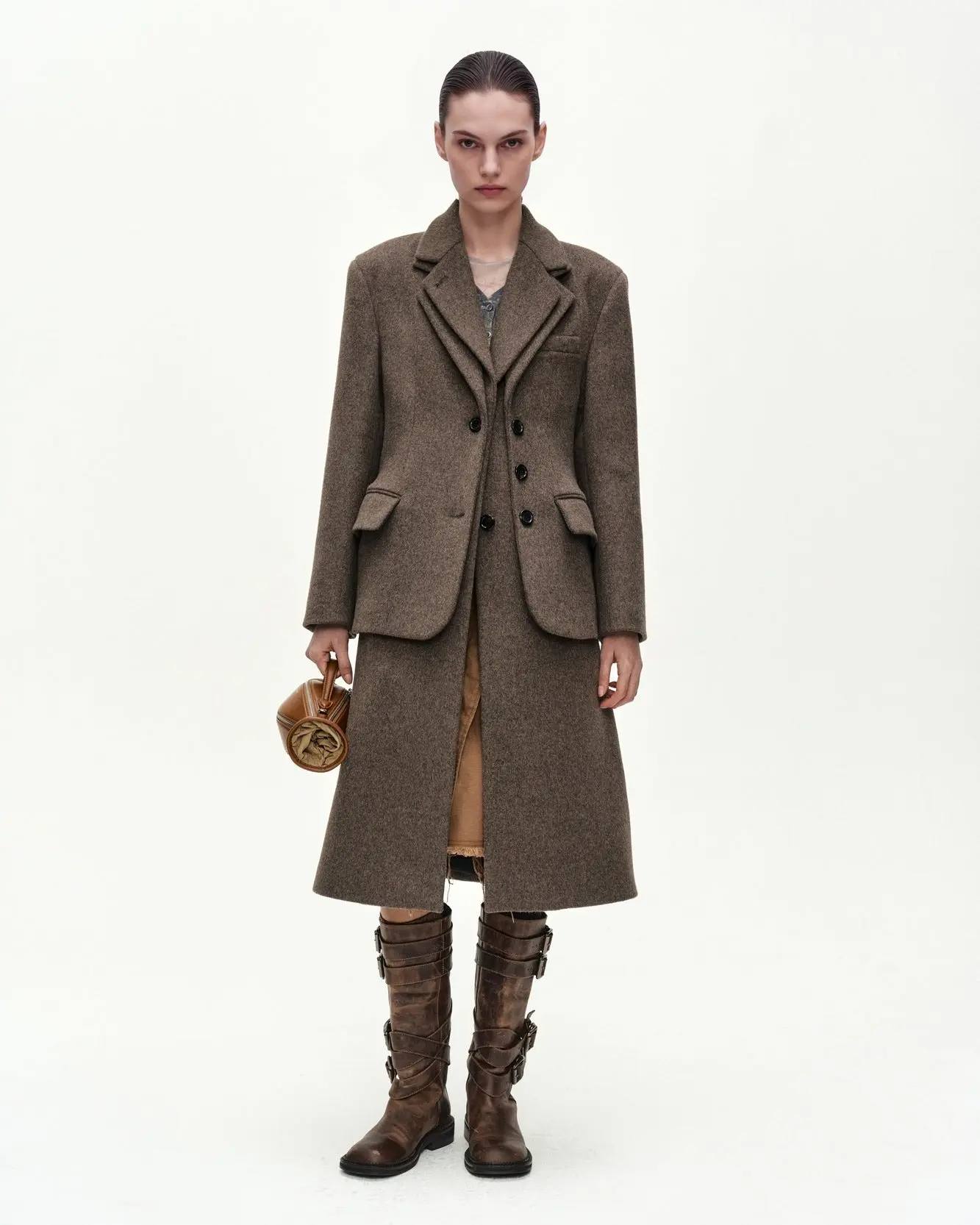 Blazer Layered 26 Coat (Brown)