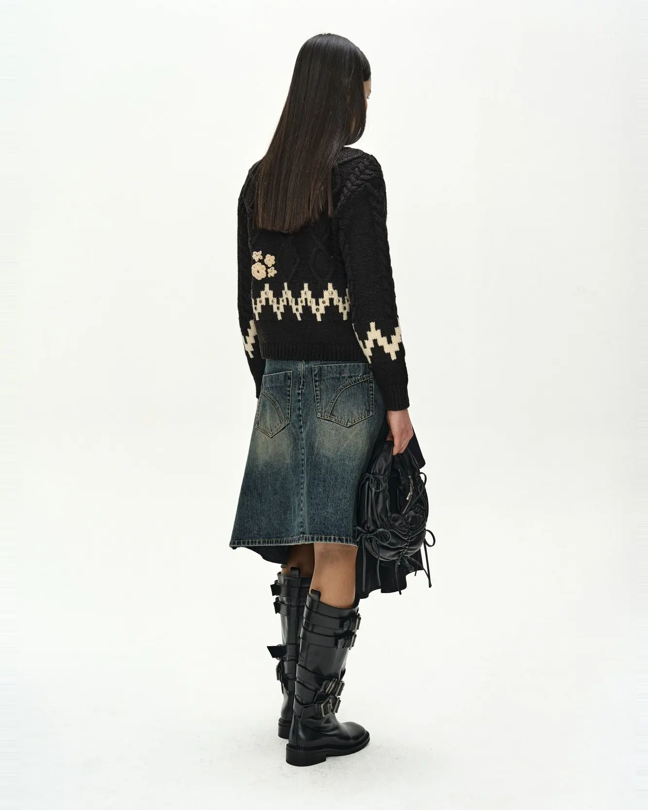 Fiori Camelia Cardigan (Black)