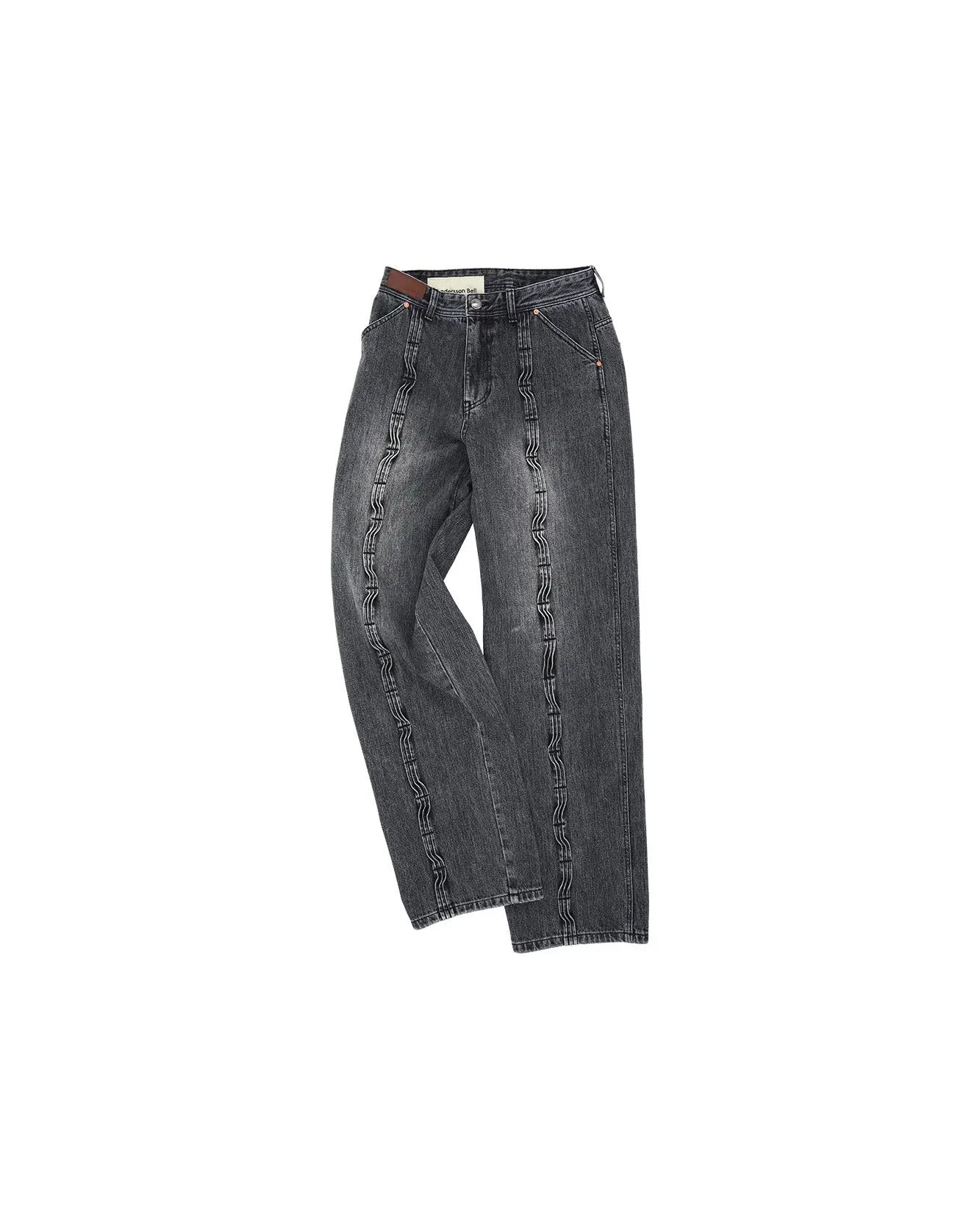 Wave Wide Leg Jeans (Washed Black)