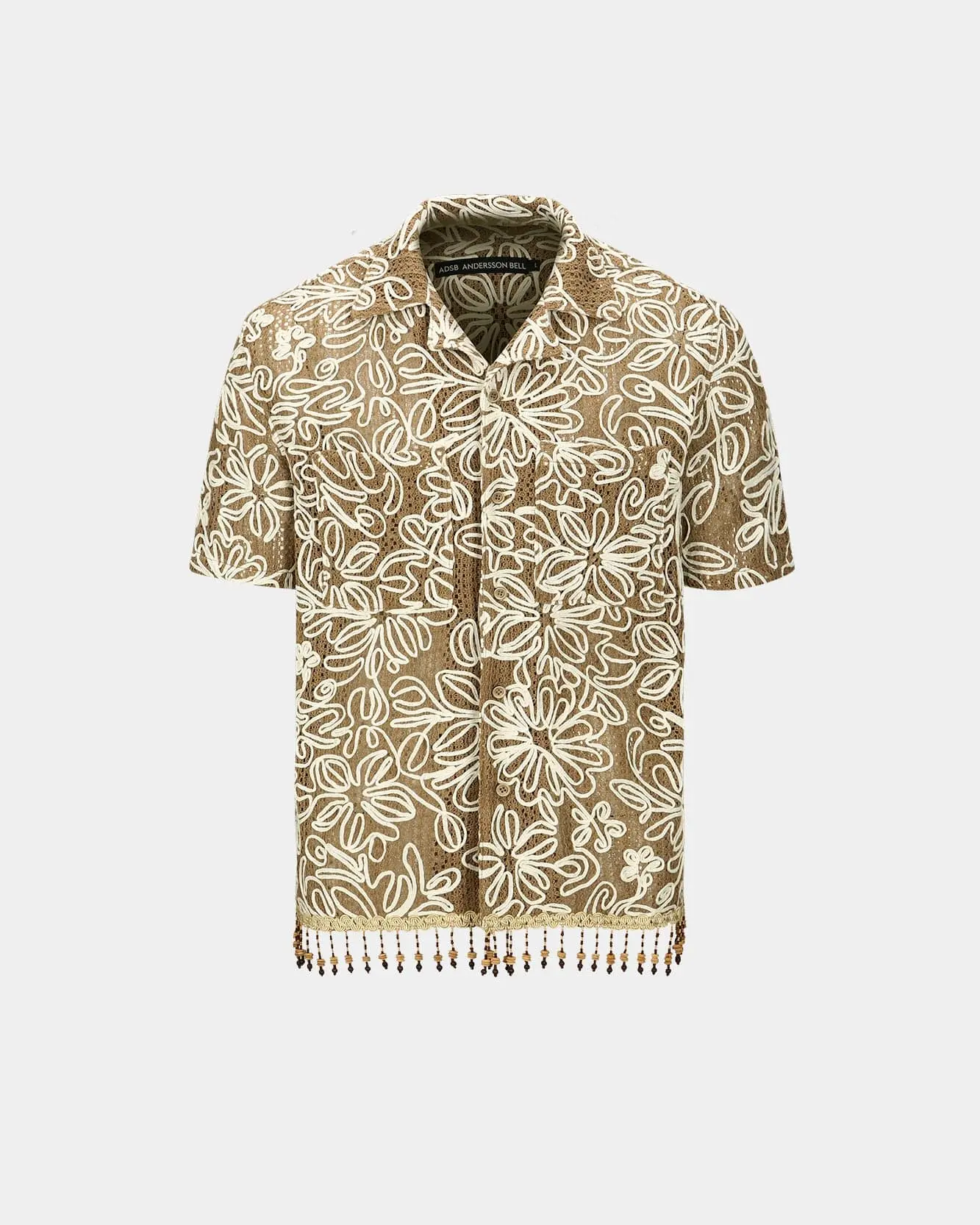 Flower Jacquard Shirts (Beige)