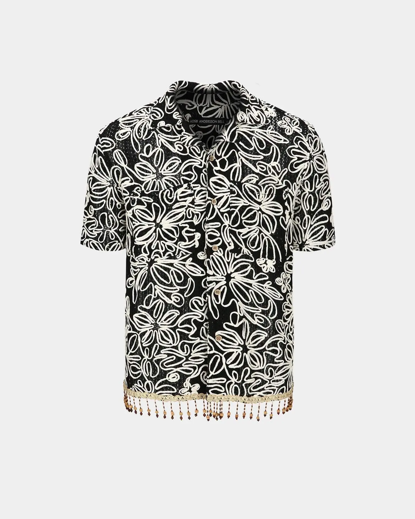 Flower Jacquard Shirts (Black)