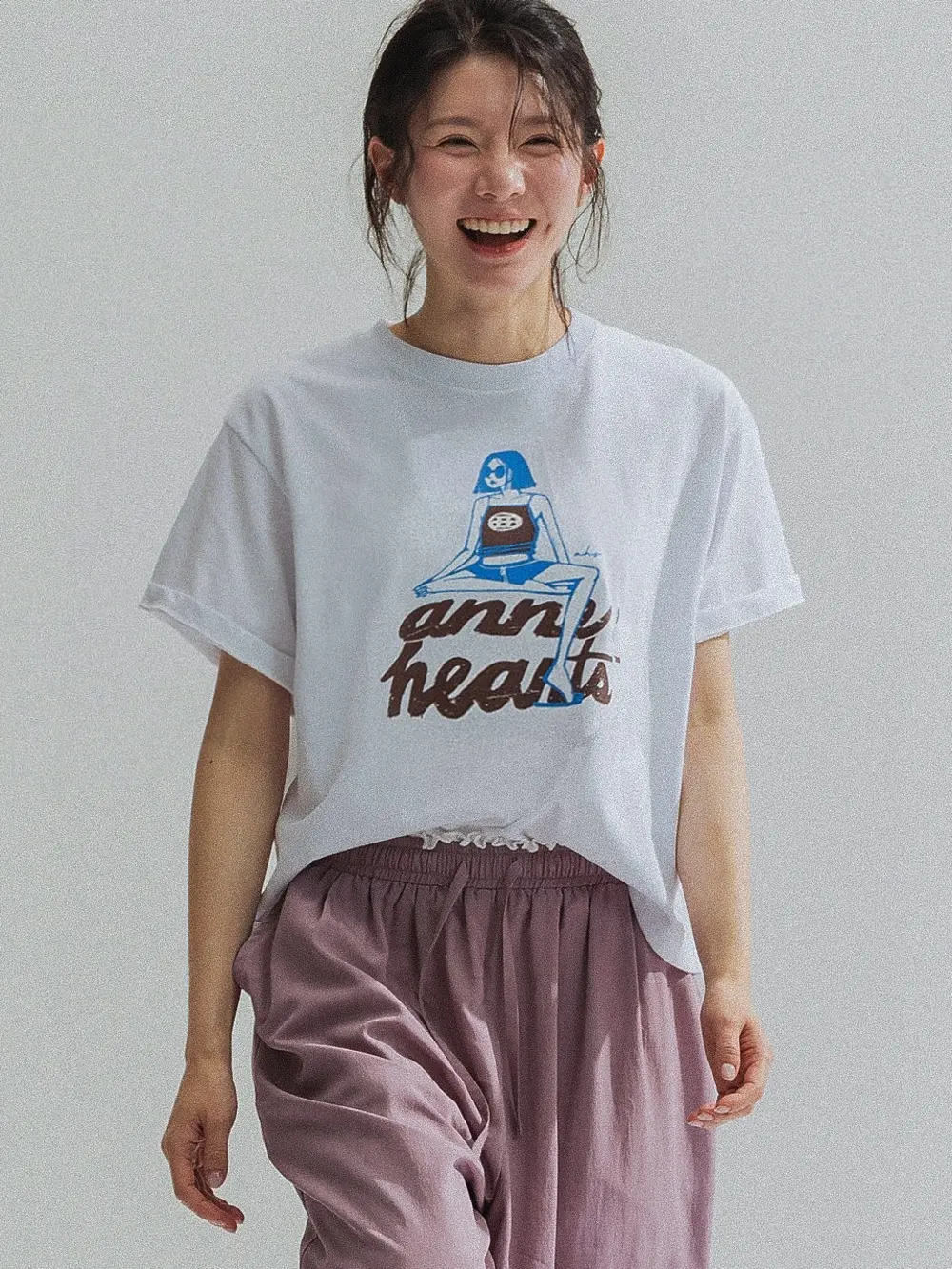 Sitting Girl Tee (White)