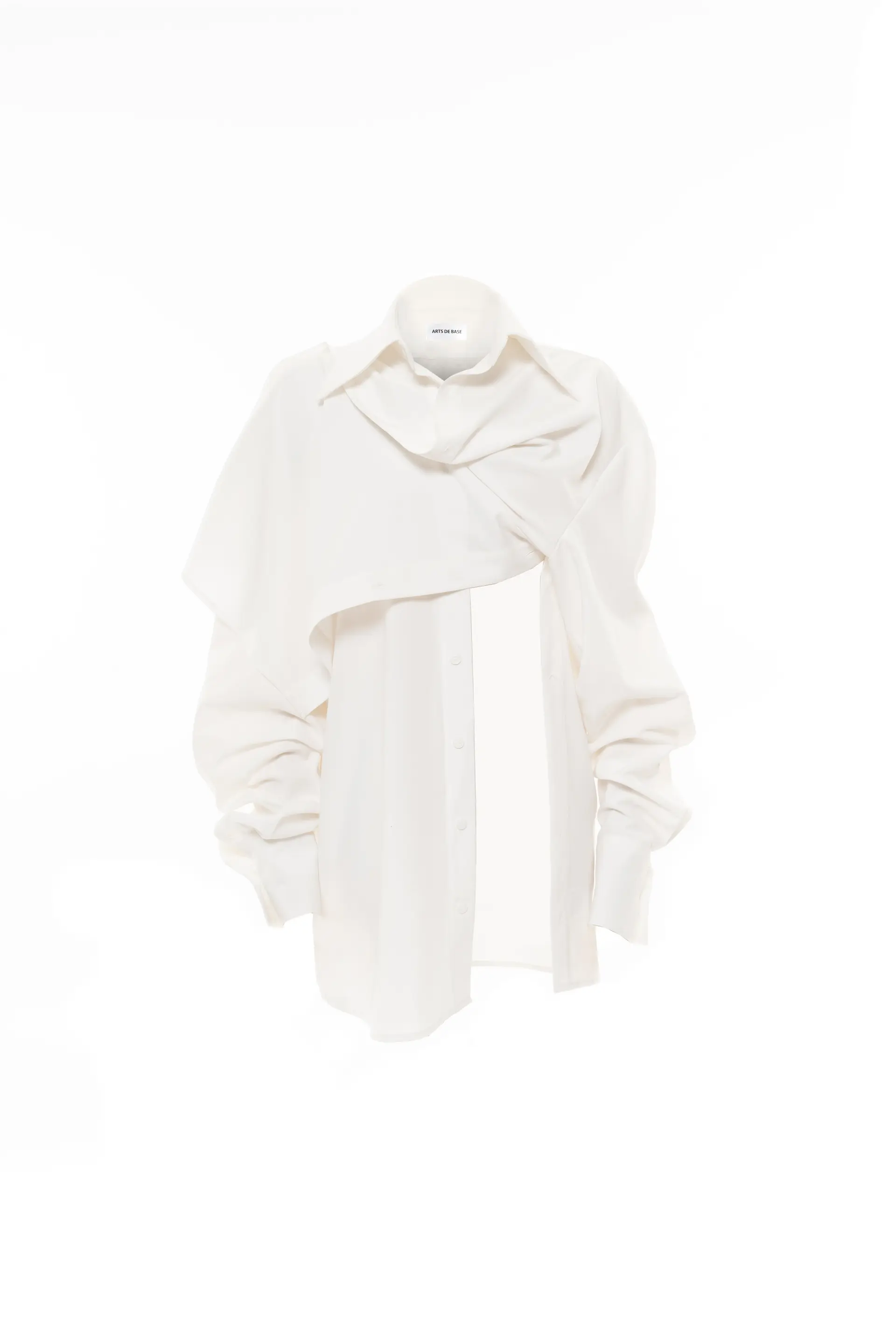 Draping Cowl Shirt (White)